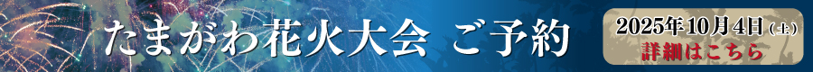 10/4(土)「たまがわ花火大会」ご予約 詳細はこちら